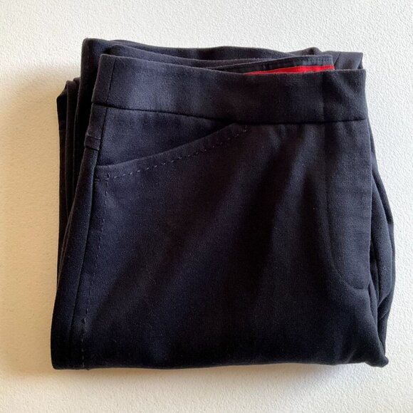 BCBG Maxazria Women Dress Pants Sz 8 Black Stretch Zip Pockets High Rise Career - Picture 3 of 4